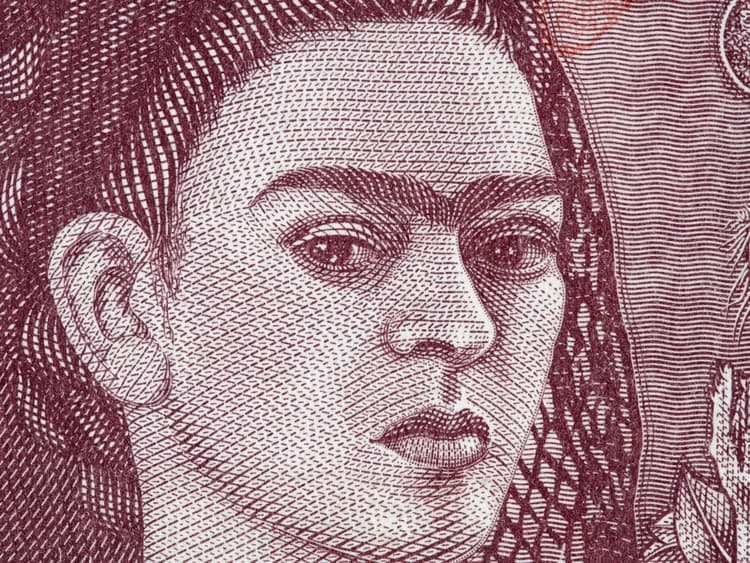 Dibujo billete Frida Kahlo