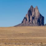 Mexican desert with mountains