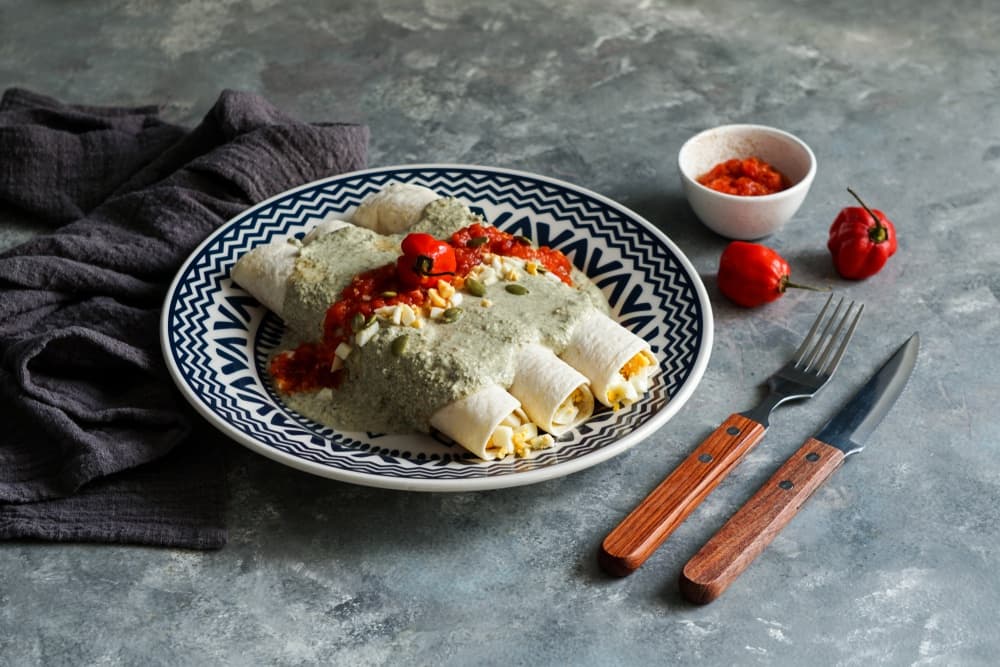 Papadzules Mexican gastronomy dish