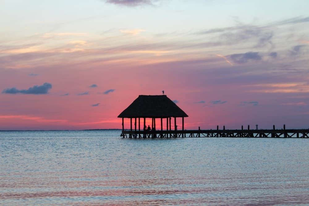 Panoramic view of the sea from Holbox Island