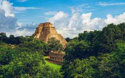 Ruinas arqueológicas en la Península de Yucatán, México