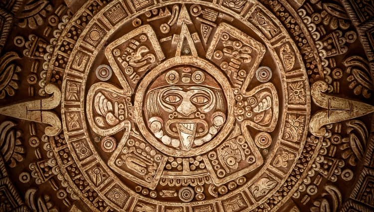 Mural antigua cultura azteca