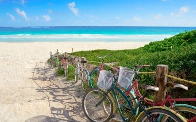 bicycles in Tulum beach