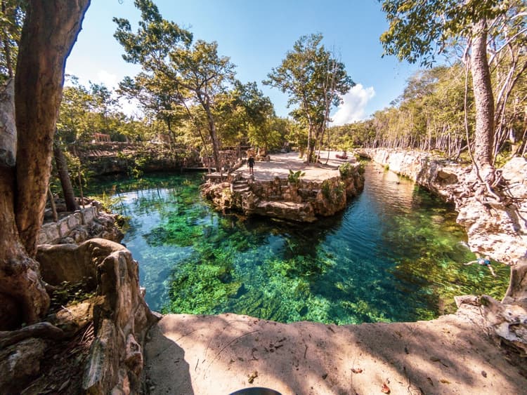 panorámica casa tortuga cenote