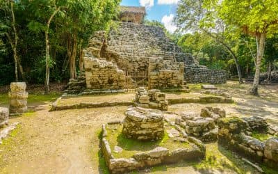 Coba archaeological site ruins