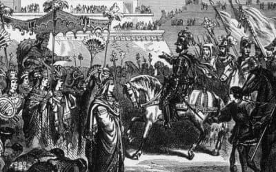 Painting of the conquest of Mexico
