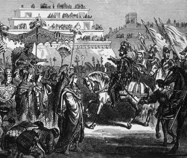 Pintura de la conquista de México
