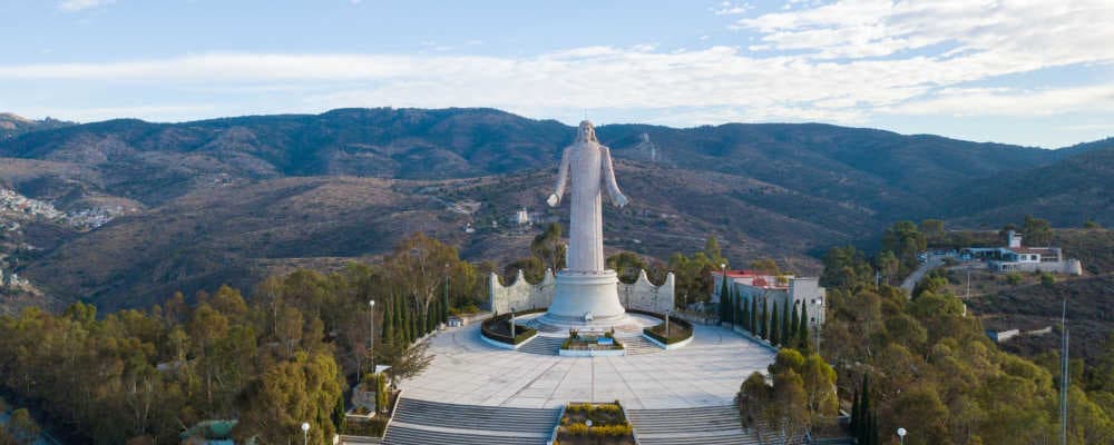 Christ statue in Pachuca Hidalgo